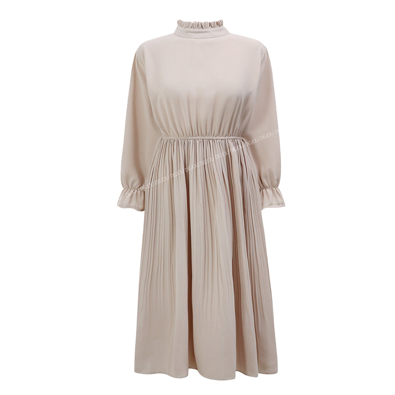 Temperament Inner Dress Women's Season Small Long-Sleeved Pleated Skir
