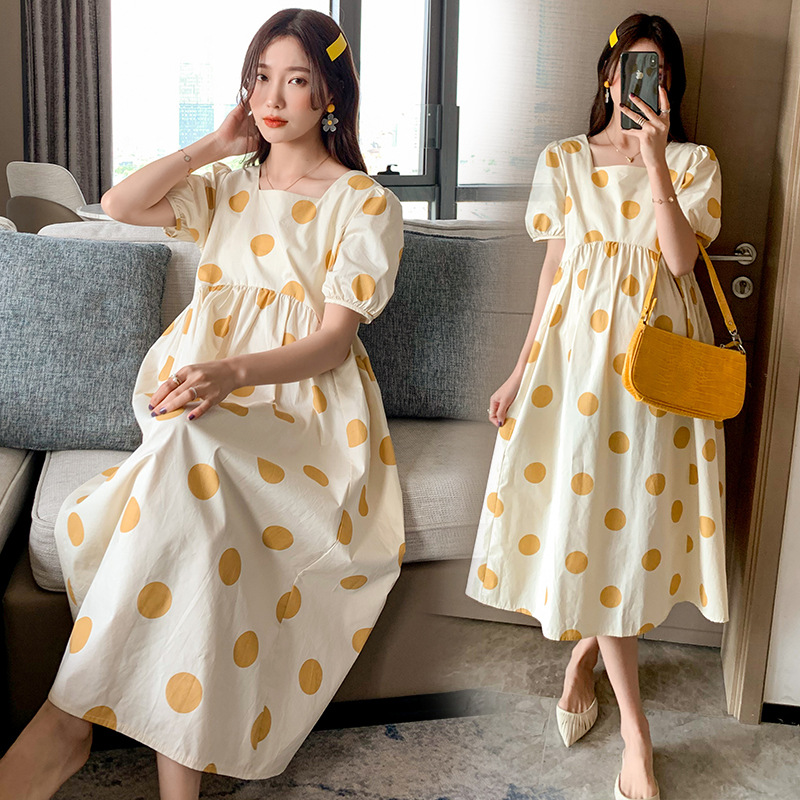 Summer Fashion Maternity Polka Dot Dress