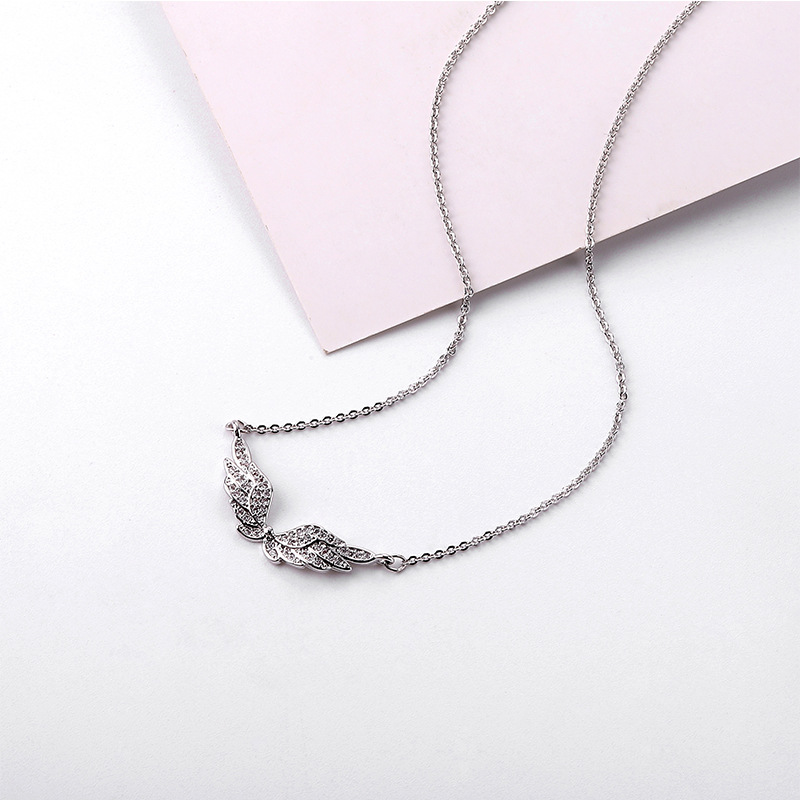 Fashion Angel Wings Zircon Diamond-encrusted Collarbone Chain