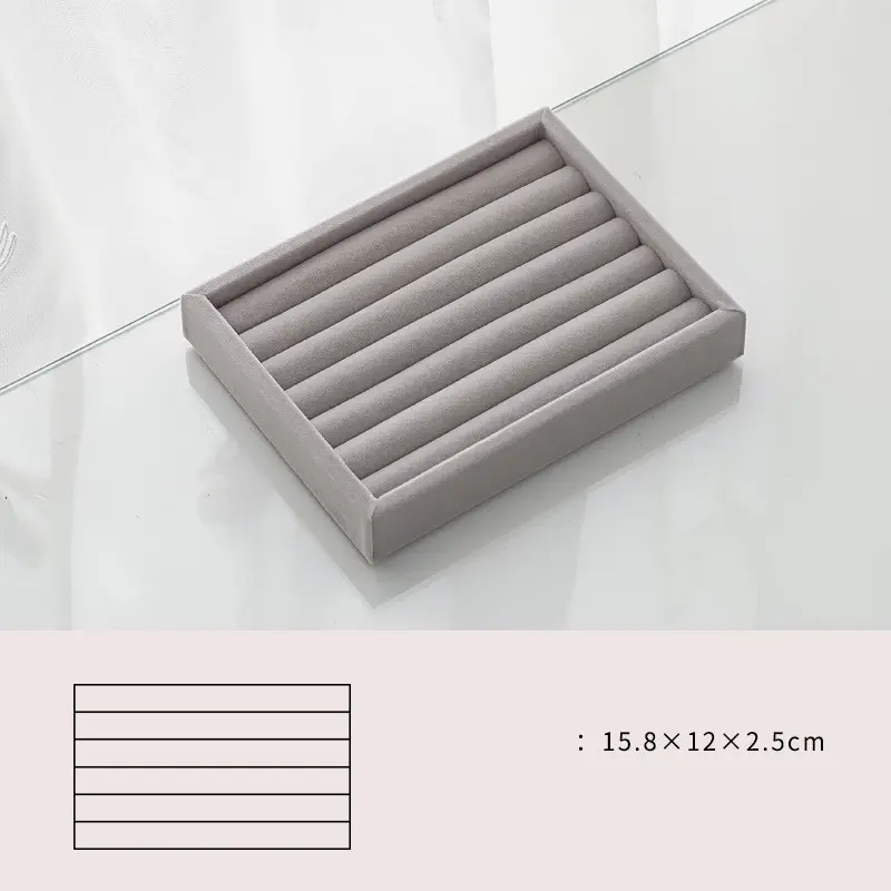 Home Large Capacity Flannel Jewelry Box with Earrings Nails