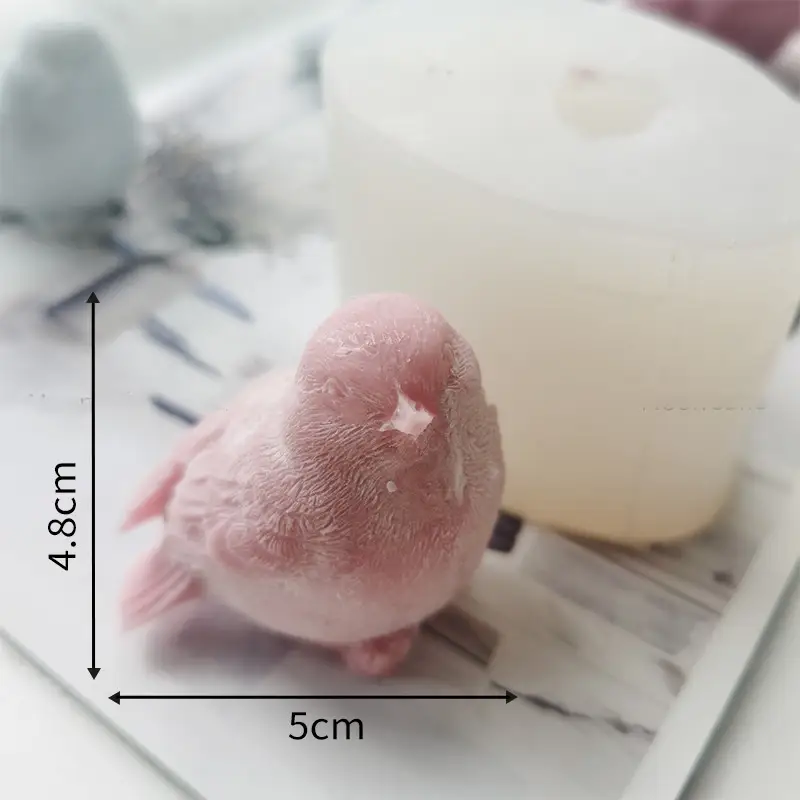 Little bird sparrow silicone mold plaster candle mold