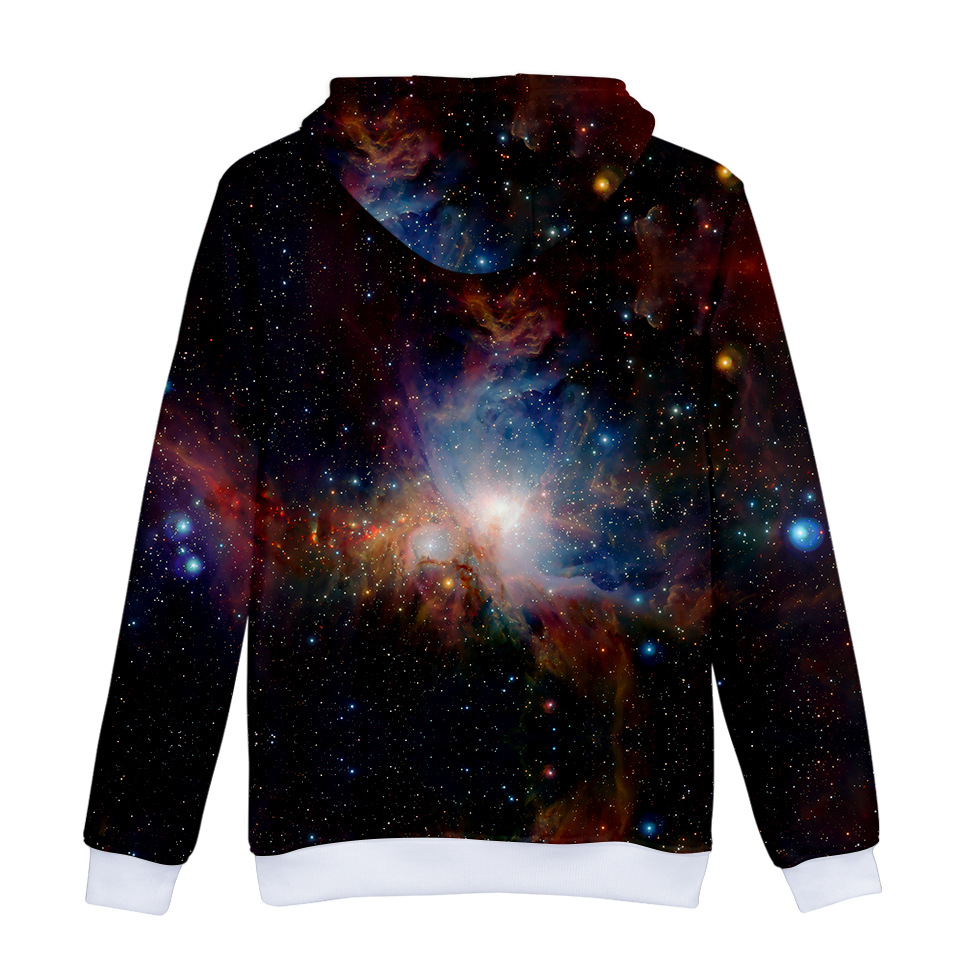 Autumn and Winter Starry Digital 3D Digital Printing Hooded Sweater