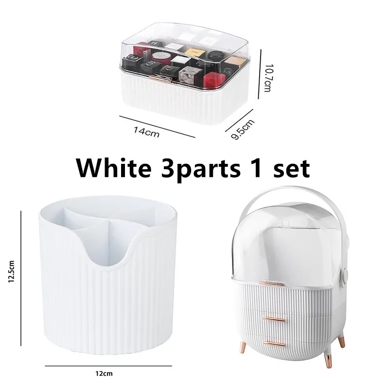 Girly Heart Lipstick Storage Box Transparent - White A