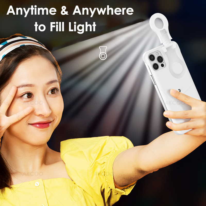 Fashion Creativity Selfie Ring Flashing Light Mobile Phone Case - Image 3