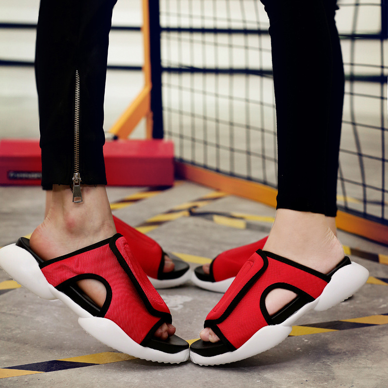 صنادل ونعال رجالية صيفية مزدوجة بطبقة سميكة وسهلة الارتداء