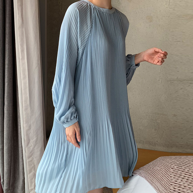 Simple And Versatile Round Neck Solid Color Loose