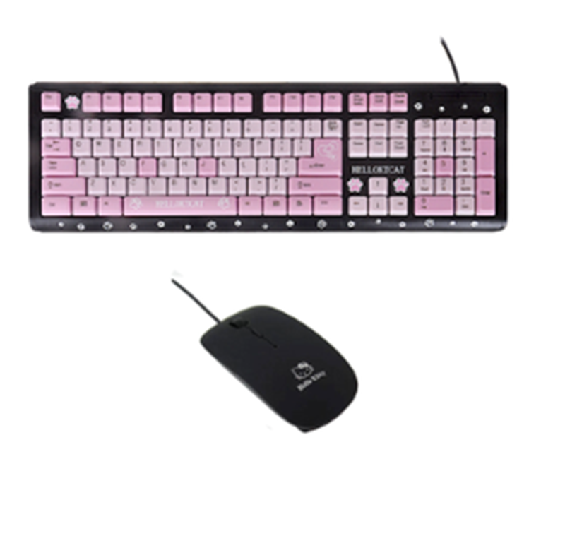 Cartoon Cute Pink Waterproof Wired tastatur Home - Bilde 1