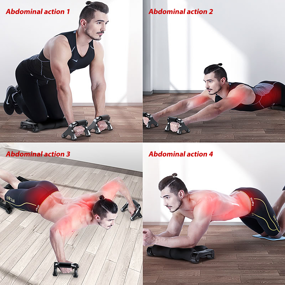 Men's Household Automatic Rebound Abdominal Wheel - Image 3