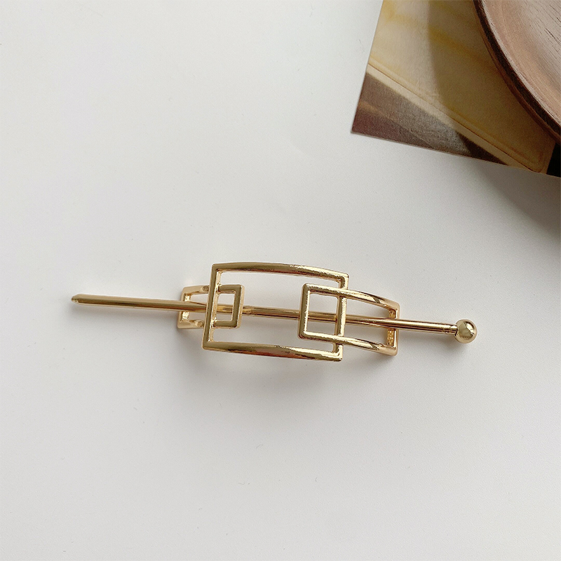Metallic Cold Wind Simple Modern Hairpin Golden Line - Shop at LoveMi