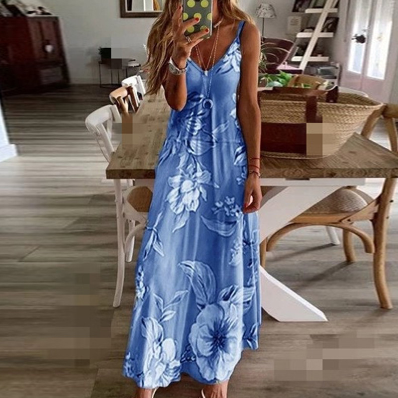 Summer Sexy Low-cut Floral Sling Dress