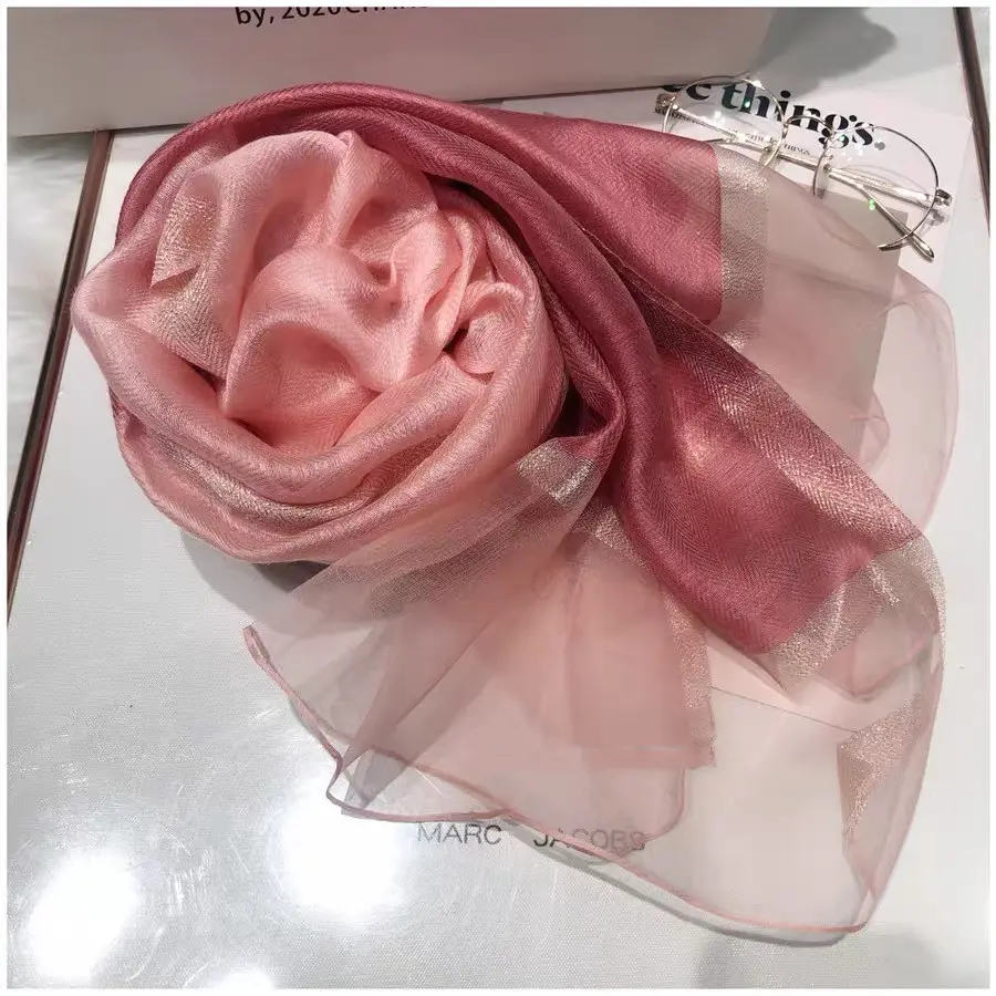 Thin Silk Color Matching Fashion Scarves
