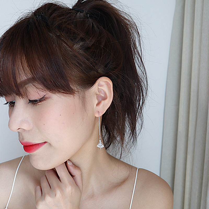 Xianqi Long Tassels Personality Elegant Temperament Flash Diamond Ear Line