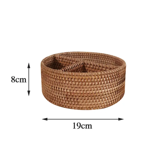 Creative Multifunctional Storage Box With Rattan Handmade Storage Basket 1 Style - Shop at LoveMi