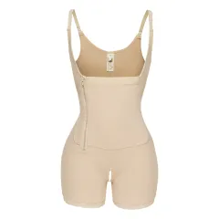 Fat Woman Side Zipper-breasted One-piece Abdomen And Hips Body Shaper - Skin-Xxl - View 1