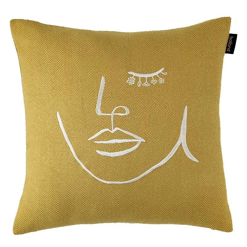 Pillow Sofa Cushion Back Pillow Case Core Waist Pillow - Yellow