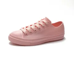 New Small White Shoes Women Low-Top Rain Boots Everyday Casual - Pink - View 1