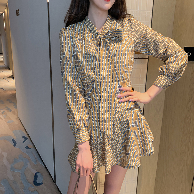 Temperament Mid-Length Fishtail Floral Dress For Children