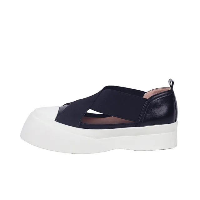 Fashion Hollow Cross Strap Platform Shoes Black - Shop at LoveMi