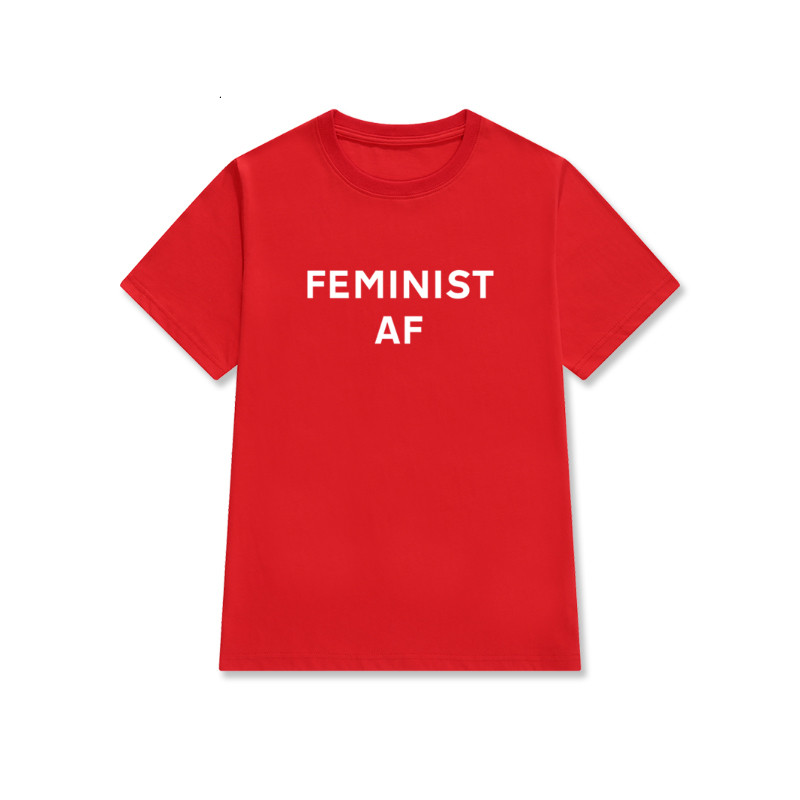 Feminist Letter Print Short Sleeve Street
