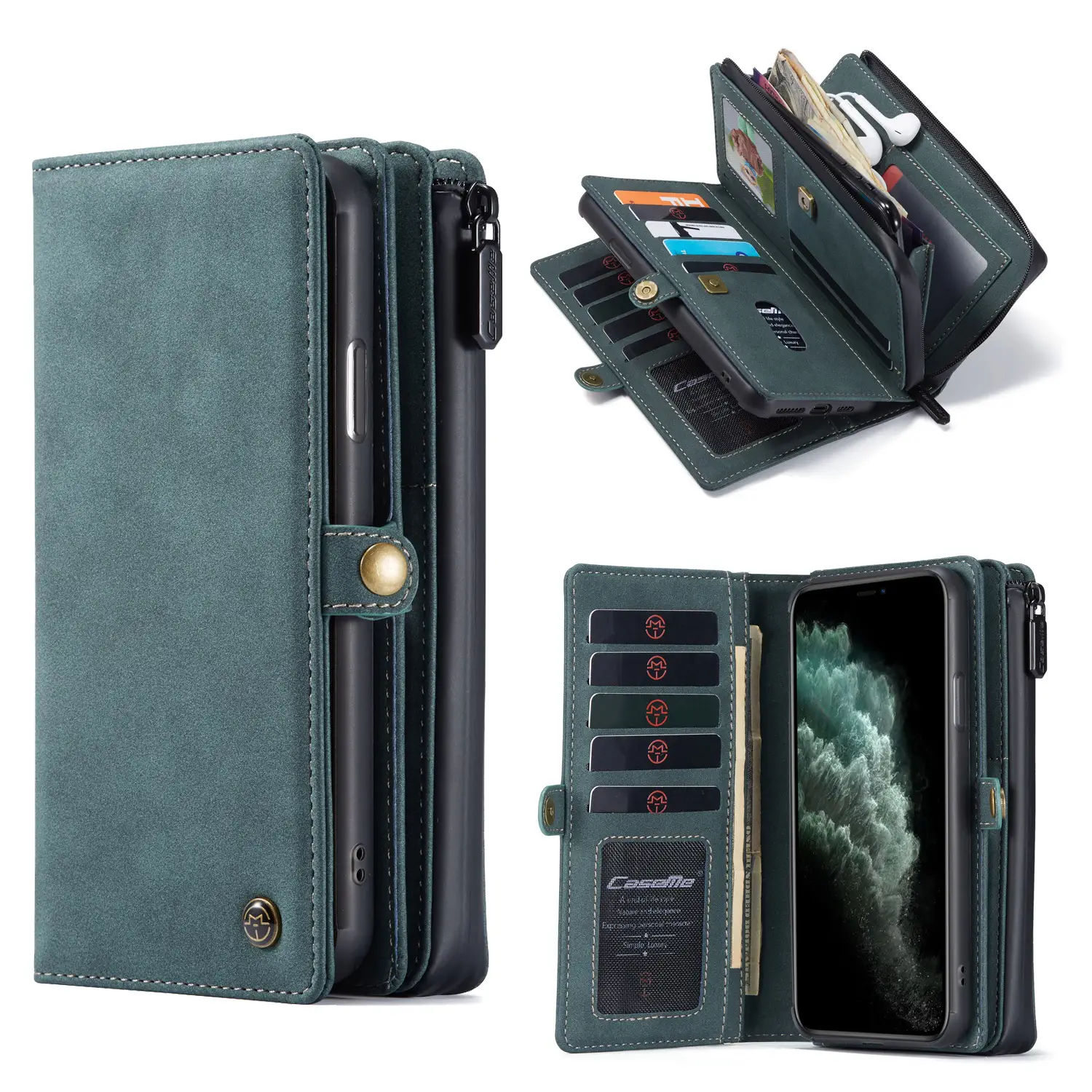Flip Leather Cover Card Retro Protective Cover