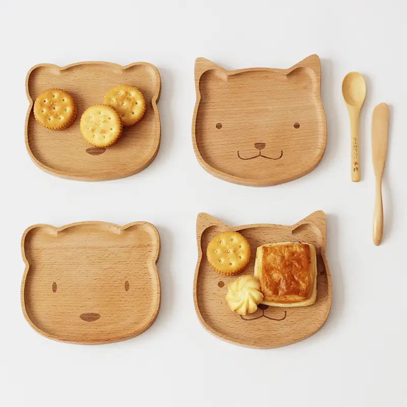 Japanese Style Wooden Tableware Creative Children