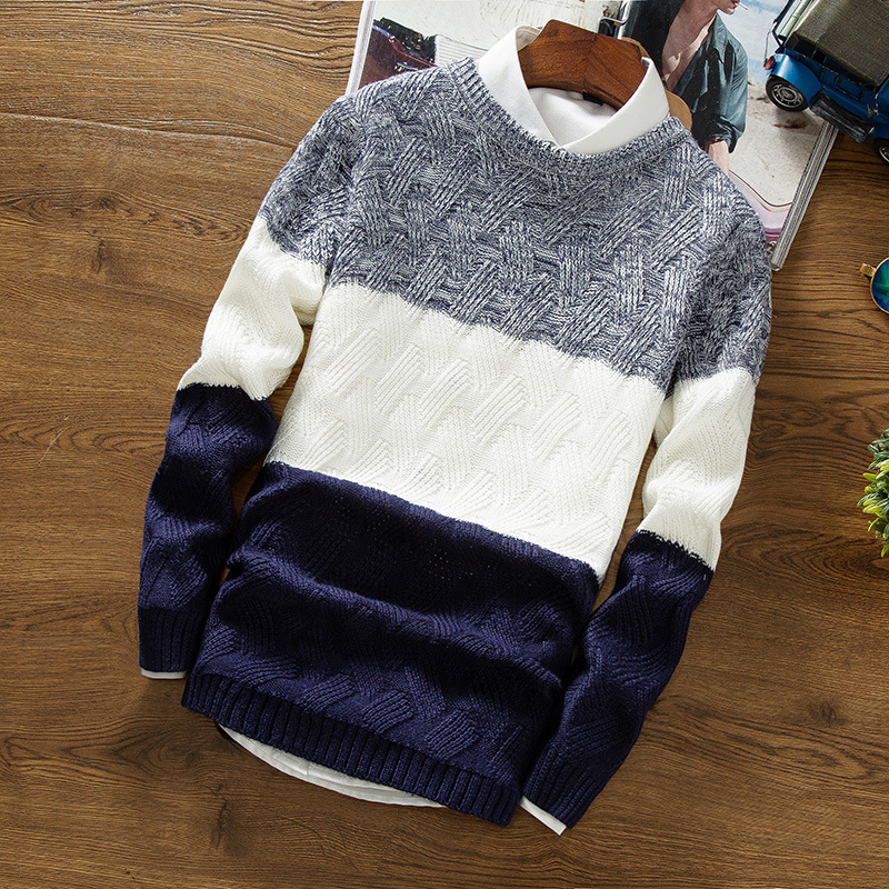 Fashion Slim Round Neck Pullover Thin Sweater
