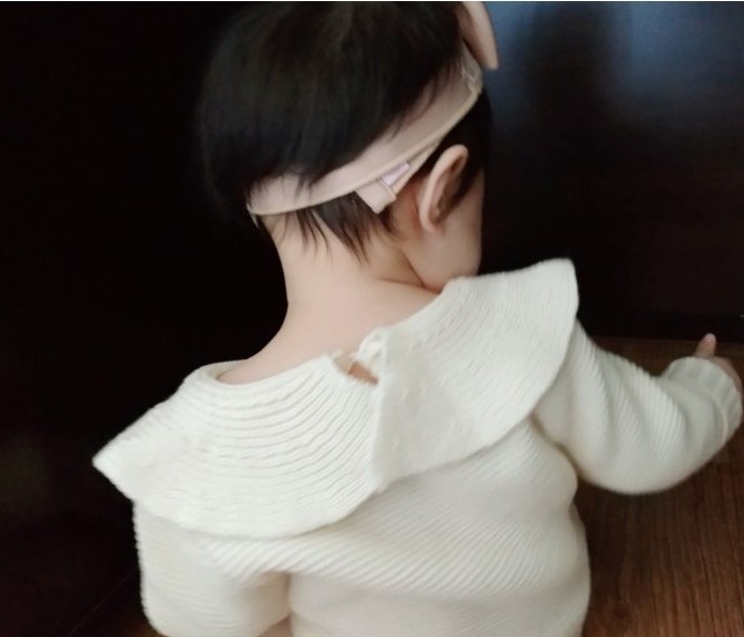 Baby Onesies Autumn And Winter Knitwear Baby Romper Turn-up Doll Collar Sweater
