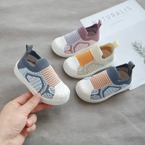 Shell-toe Single Shoes Flying Woven Children's Soft Sole