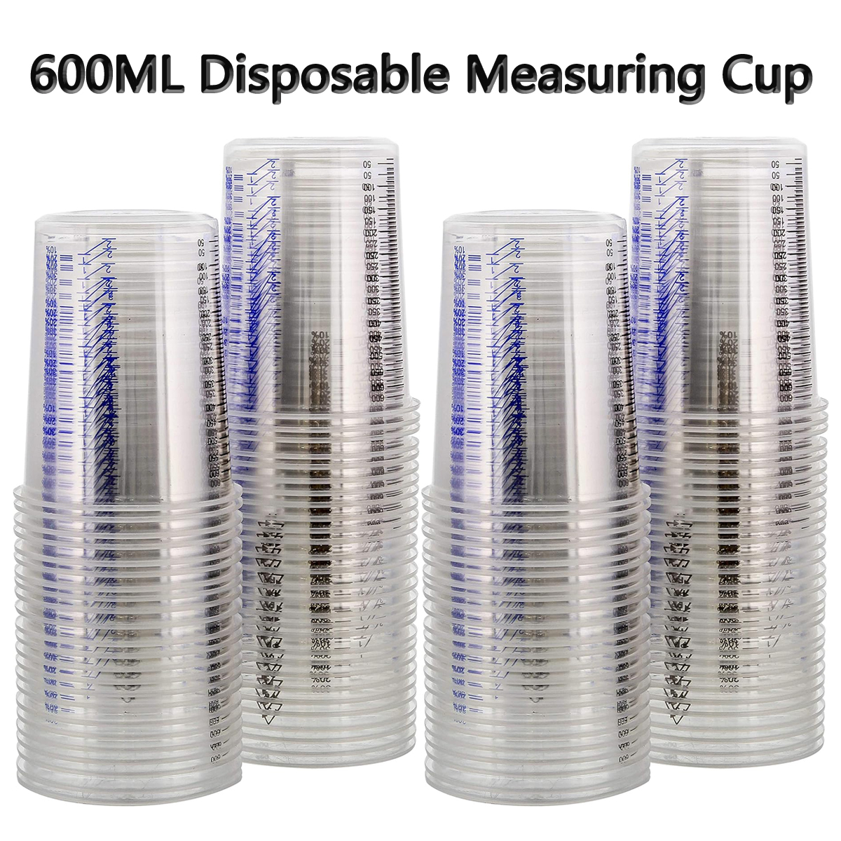 Disposable Graduated Mixing Cups Paint UV Resin Epoxy Measuring Ratios
