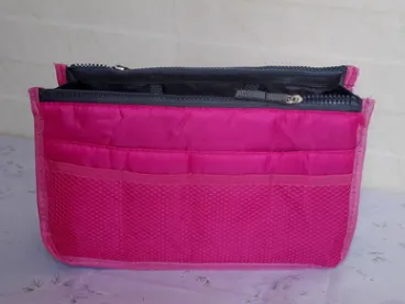 Multifunctional Bag In Nylon Double Zipper Bag Rose Red - Shop at LoveMi