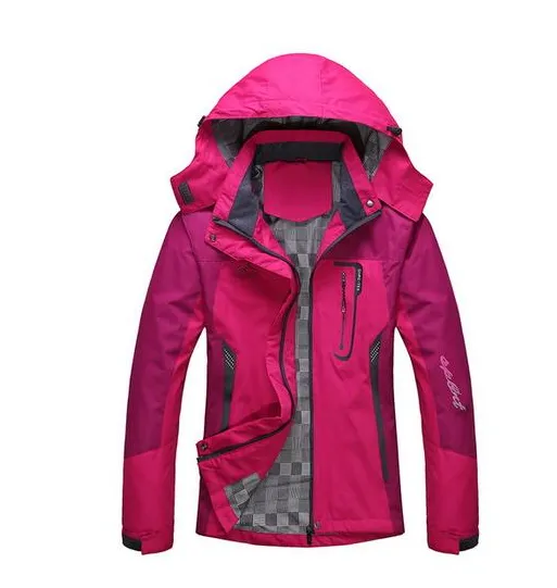 New outdoor women's single layer autumn jacket genuine couples jacket thin ladies sports jacket Rose Red - Shop at LoveMi