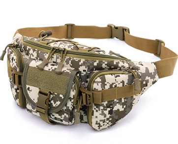 Army fan bag men's sports outdoor large-capacity waterproof tactics pockets cycling travel running multi-function chest bag — foto 3