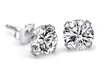 Women's Fashion Personality Four Claw Silver Stud Earrings