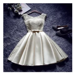 Bridesmaid Dress New Korean Version Of Girlfriends Dress Sister Group Party Dress Dress Slim Dress Red Toast Clothing - White - View 1