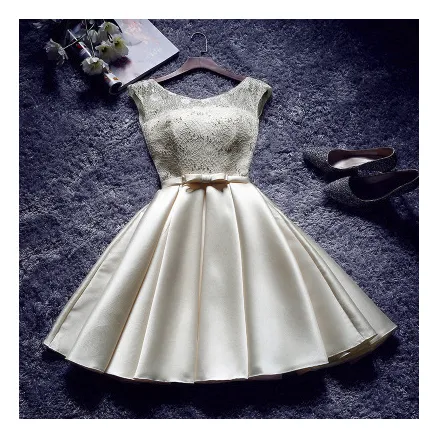 Bridesmaid Dress New Korean Version Of Girlfriends Dress Sister Group Party Dress Dress Slim Dress Red Toast Clothing White - Shop at LoveMi