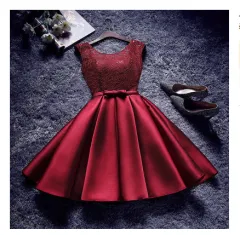 Bridesmaid Dress New Korean Version Of Girlfriends Dress Sister Group Party Dress Dress Slim Dress Red Toast Clothing - Red - View 1