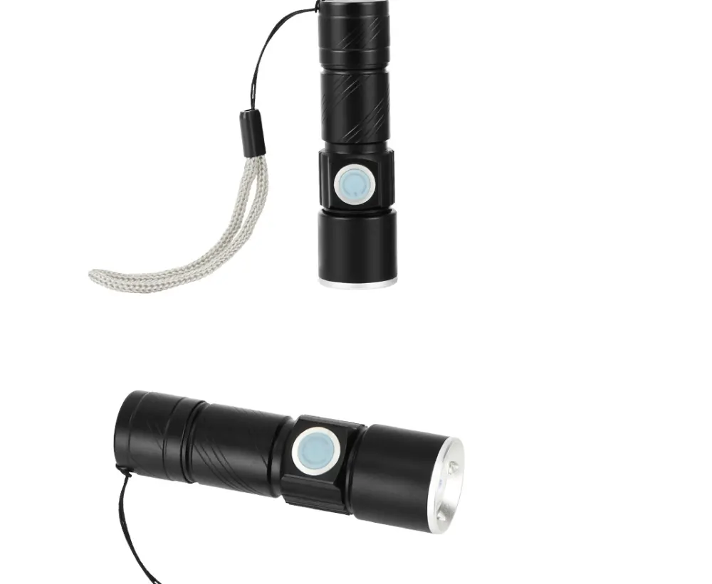 Mini Waterproof Rechargeable LED Flashlight with USB Charging