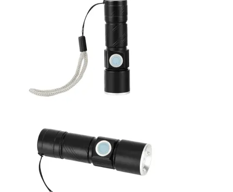 Mini Waterproof Rechargeable LED Flashlight with USB Charging