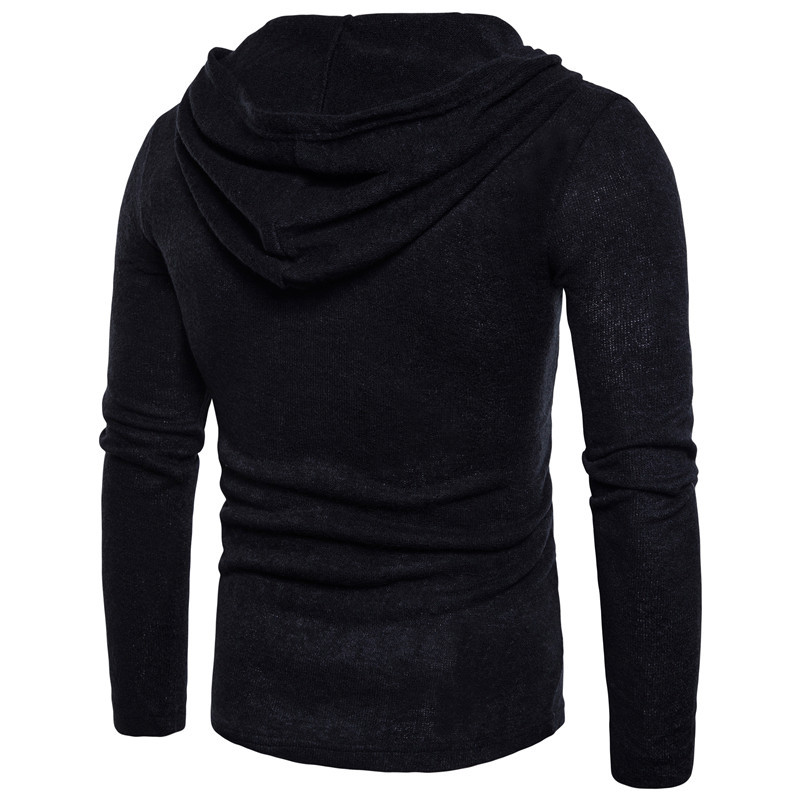 Men's Pullover Hooded Sweater Tie