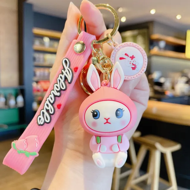 Doll Car Pendant Bag Ornaments Accessories Peach Backpack Rabbit - Shop at LoveMi
