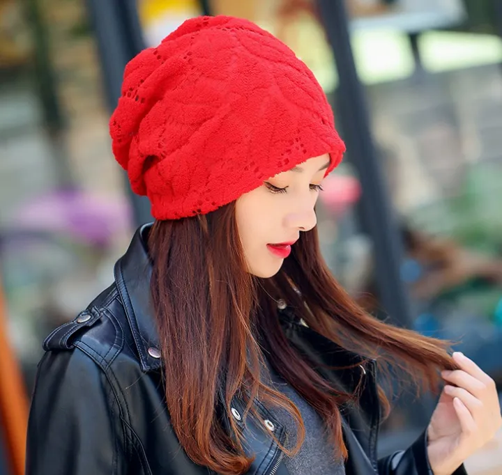 Cotton Hooded Cotton Casual Hat - Gules