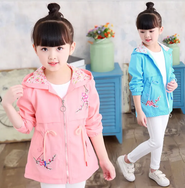 Girls Windbreaker Jacket Autumn and Winter Korean Version