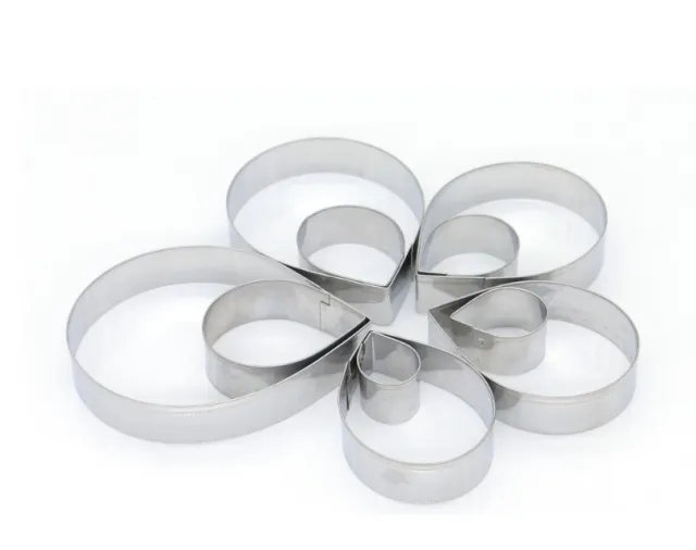 10 piece stainless steel fondant pinch flower cake tool rose petal cut mold - Shop at LoveMi