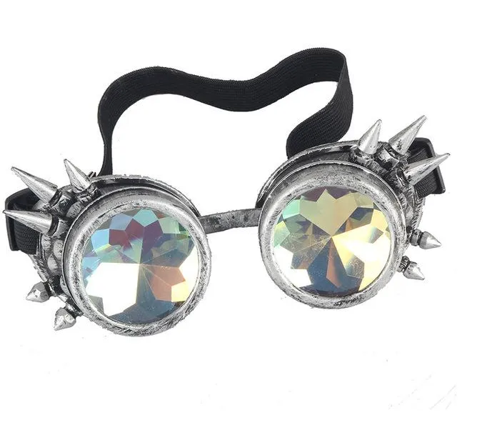Steampunk Goggles Glasses - Ancient Silver