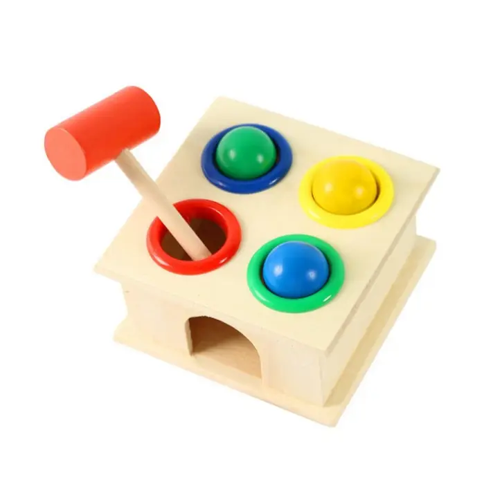 Wooden play table, children's educational, early childhood, parent-child, tapping, toy, teaching aid, knocking table