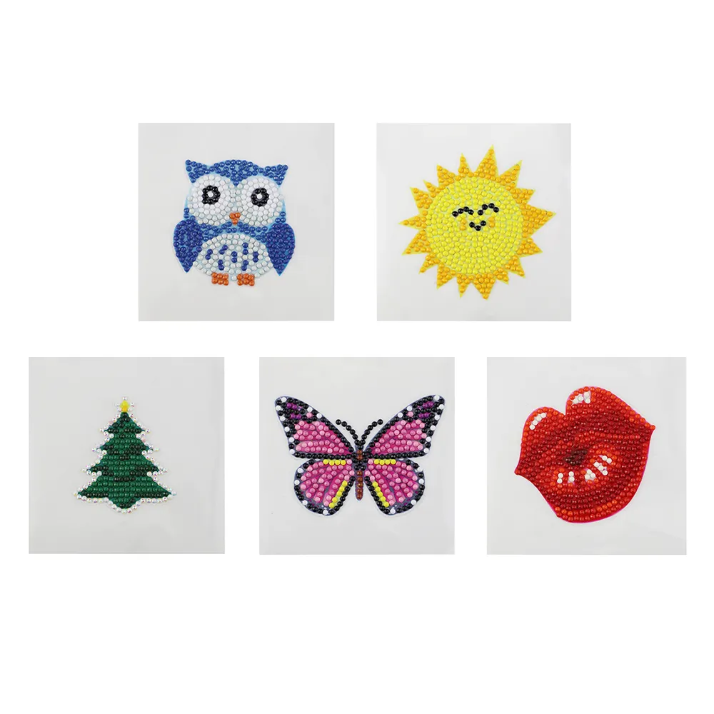 5D DIY Diamond Painting Stickers Kits For Kid Christmas Picture Stickers Kits Crafts Set Mobile Phone Cup Diamond Sticker – image 2