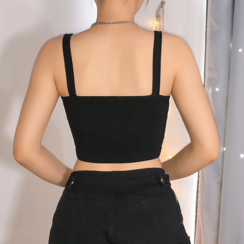 Printed metal buckle camisole