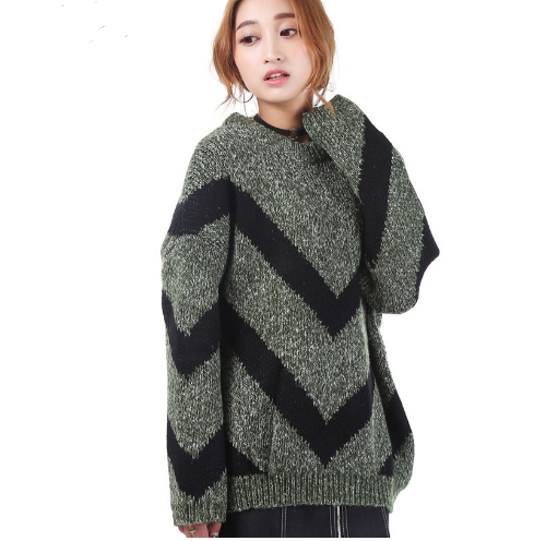 Pullover women loose large size casual fashion wild sweater coat thickening