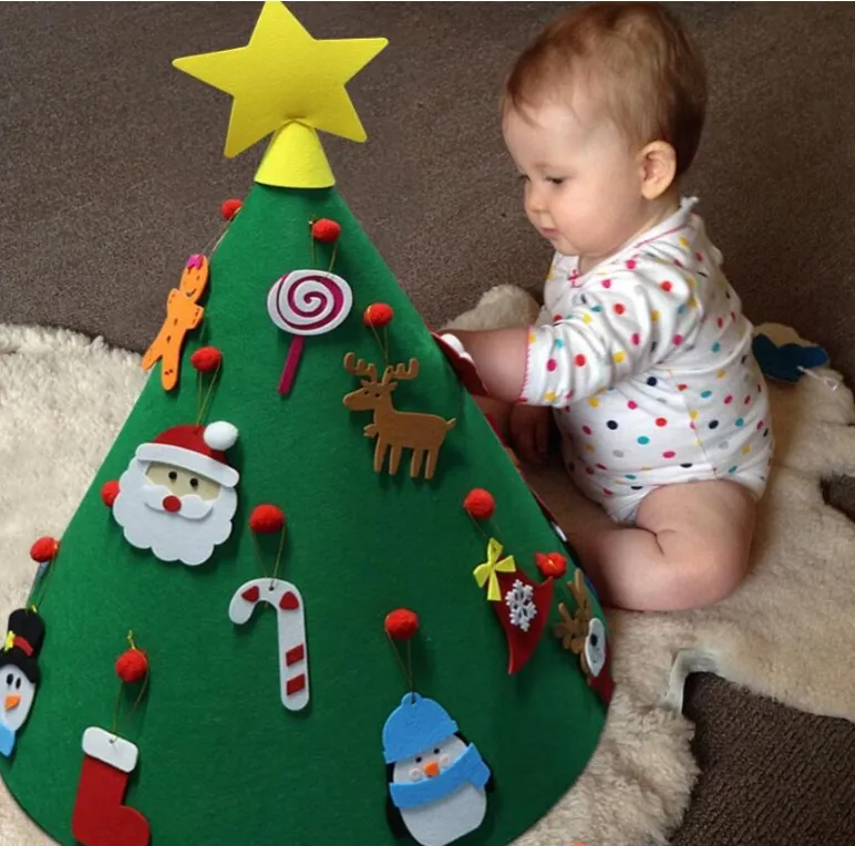 Felt Christmas Tree Three-dimensional Christmas Tree Pendant Children's Puzzle Handmade DIY – image 4