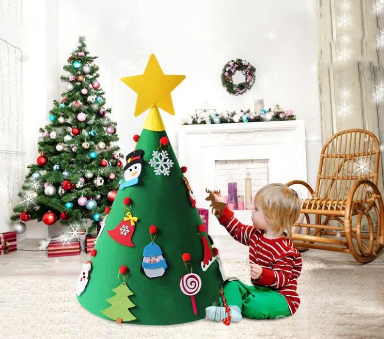 Felt Christmas Tree Three-dimensional Christmas Tree Pendant Children's Puzzle Handmade DIY – image 5